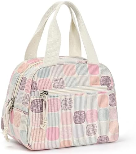 Lunch Bag for Women, Corduroy Small Insulated Lunch Box