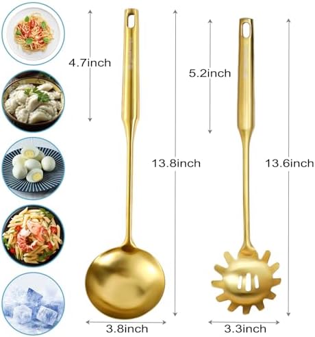 Gold Soup Ladle - Stainless Steel Ladle Spoon, Perfect Gifts