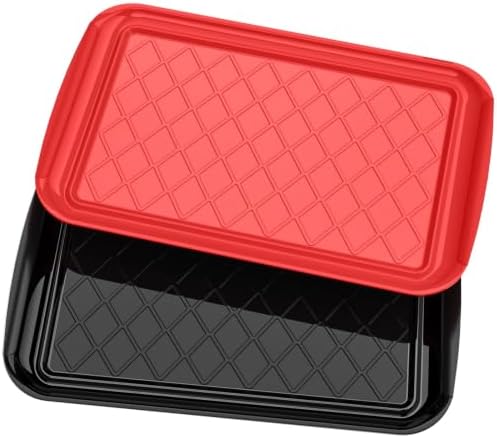 Grilling Prep & Serve Trays for Party Set of 2, Large BBQ Serving Platters