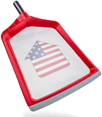 Pool Leaf Skimmer Net Head // Flat Pool Skimmer Net, Rubber Edge - 15 Feet