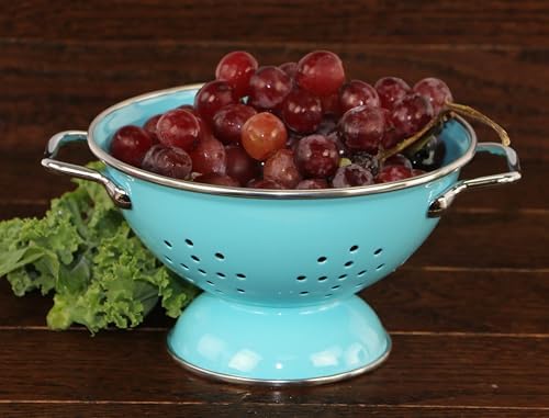 Calypso Basics by Reston Lloyd Powder Coated Enameled Colander, 5 Quart, Turquoise