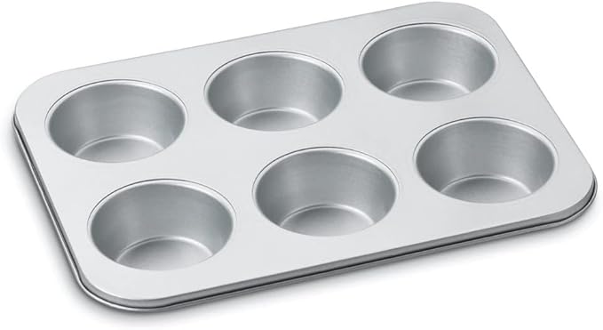 Cuisinart Chef's Classic Nonstick Bakeware 6-Cup Jumbo Muffin Pan, Silver