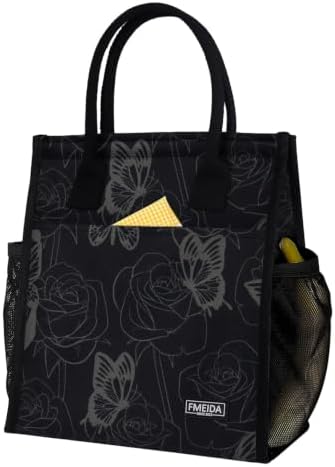 Fmeida 9L Insulated Lunch Bag Women, Reusable Cooler Tote Thermal Snack Bag