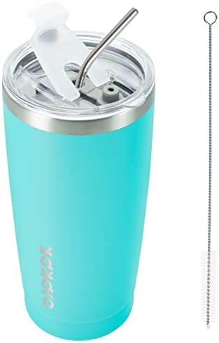 BJPKPK 20oz Coffee Tumbler with Lid & Straw, Insulated Stainless Steel Mug