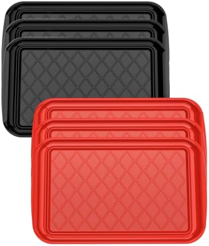 Grilling Prep & Serve Trays for Party Set of 6, Large BBQ Serving Platters