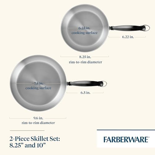 Farberware Classic Series Stainless Steel Frying Pan Set, Cookware Set