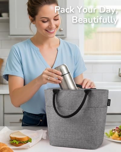 Aosbos Lunch Tote Bag,Insulated Lunch Bag For Women,Work,Office