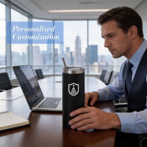 Joyclub Insulated Tumblers Bulk 20 oz 10 Pack Black DIY Tumblers