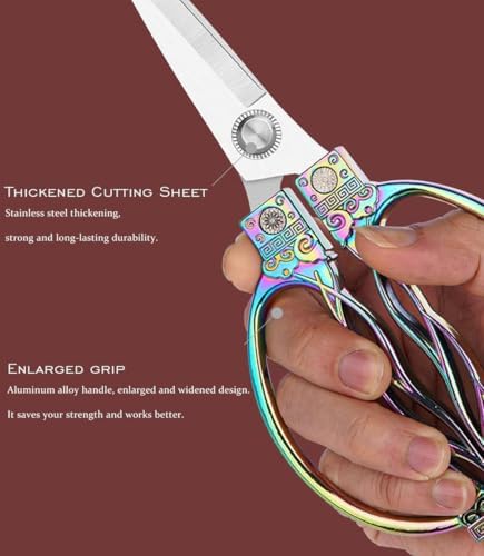 Stainless Steel Kitchen Scissors, Heavy Duty Multipurpose Shears for Food