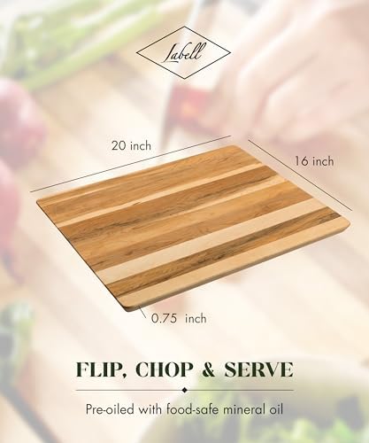 Labell Large Canadian Maple End Grain Cutting Board, 16 x 20 x 0.75 in