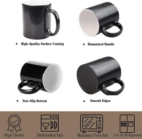 ABBSH Color Changing Coffee Mugs, Sublimation Mugs Magic Mugs Tazas Magicas Para Sublimacion Cups Heat Sensitive Coffee Mugs 11 OZ Set of 12