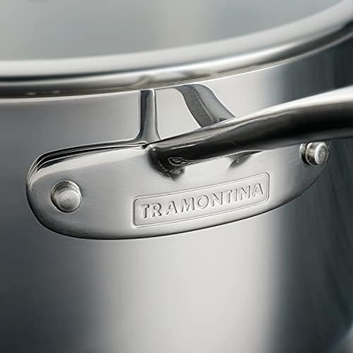 Tramontina Boston Tri-Ply Clad Stainless Steel 4-Quart Sauce Pan with Lid