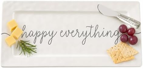 Mud Pie Happy Hostess Serving Platter, White