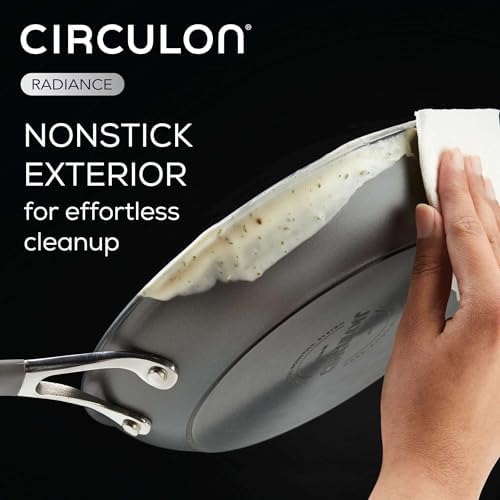 Circulon Radiance Hard Anodized Nonstick Frying Pan Set, 3-Piece, Gray
