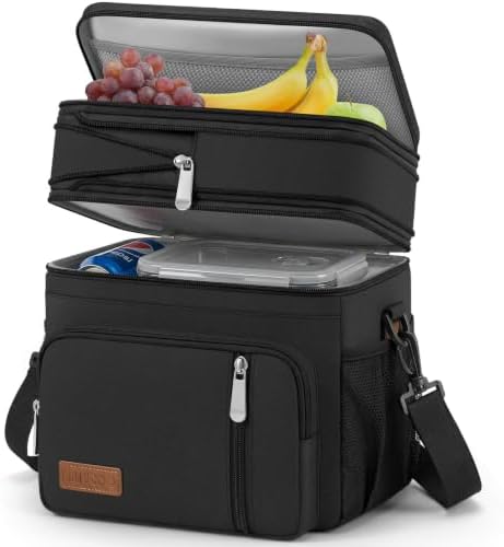 MIYCOO Lunch Bag & Lunch Box for Men Women, Double Deck & Leakproof