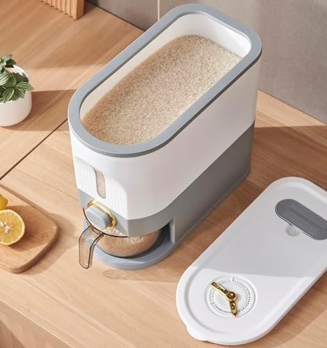 Sooyee 11Lbs Rice Dispenser,Rice Container with Lid