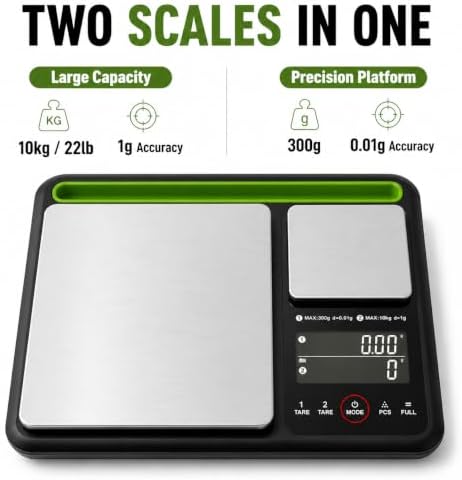 0.001oz/22lb Professional Dual Platform Food Scale Baking Scale for Kitchen