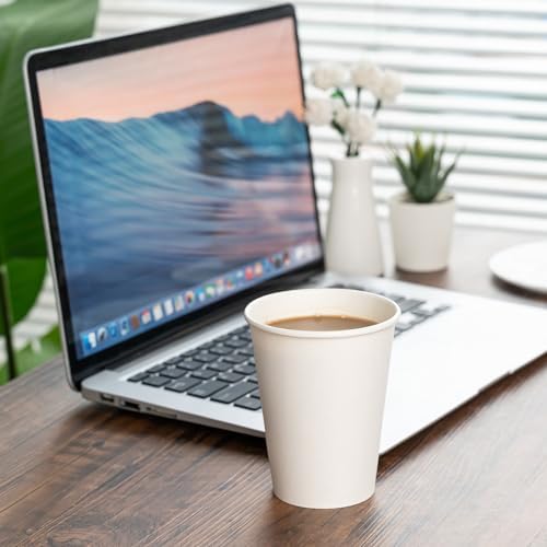 METAPRINT 1000 Pack 8 oz Disposable Paper Cups, Paper Coffee Cups 8 oz, Hot Beverage Drinking Cups for Water, White, Suitable for Parties, Picnic, Travel, and Events