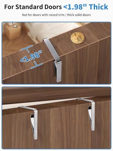 JARLINK Over the Door Organizer for Bedroom, Pantry, Bathroom, 5 Shelf Grey