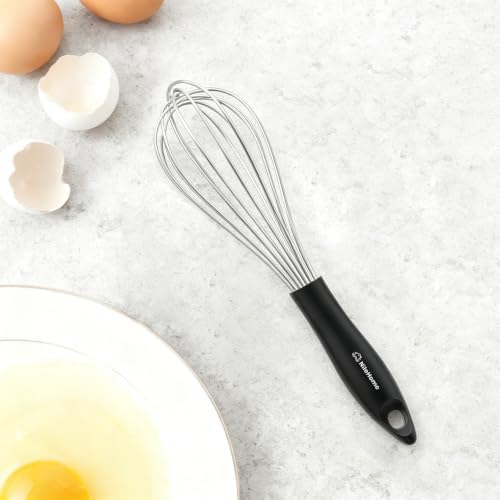 NileHome Whisk 10" Kitchen Whisk,Black Silver