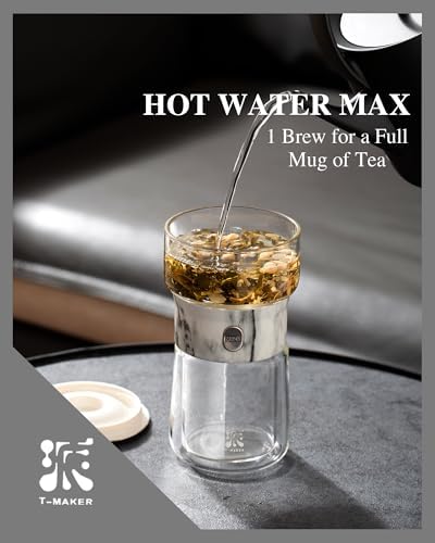 ZENS Small Tea Infuser Pot, One Touch Tea Maker for Leaf Loose Tea, Marble
