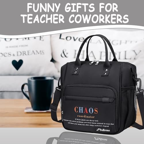 TuErCao Chaos Coordinator Lunch Bag Cool Gifts for Coworkers Employee Appreciation Gifts Office Gifts Administrative Professional Day Gifts Useful Assistant Principal Boss Gifts for Women for Work