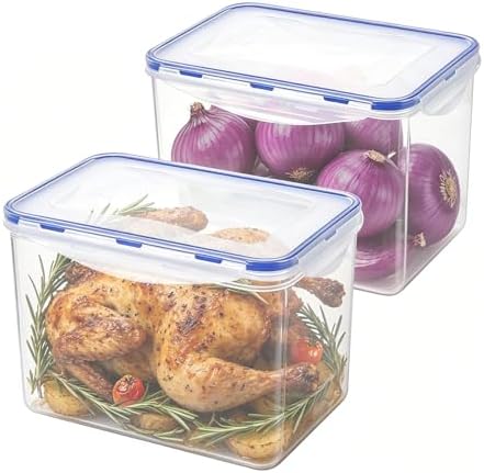 KIGI Large Food Storage Containers, Set of 2 (17.7 Cup)