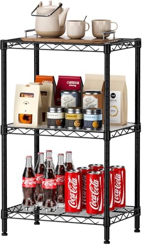 SINGAYE Small Shelves Kitchen Storage Shelf Wire Shelving Metal Adjustable