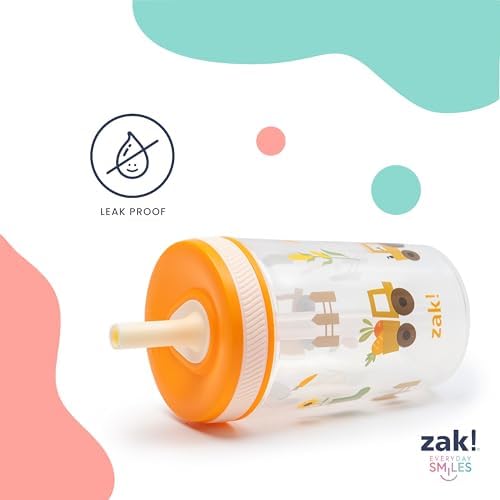 Zak Designs Disney SuperKitties Kelso Toddler Tumblers For Travel or At Home, 15oz 2-Pack Durable Plastic Sippy Cups With Leak-Proof Design is Perfect For Kids (Ginny, Sparks, Buddy, Bitsy)