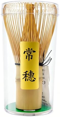Golden Bamboo Matcha Whisk Handcrafted Japanese Chasen Traditional Green Tea Powder Stirrer for Matcha Latte Bamboo Whisk For Matcha Tea