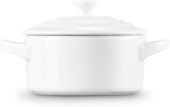 Le Creuset Stoneware Mini Round Cocotte, 8 oz., White