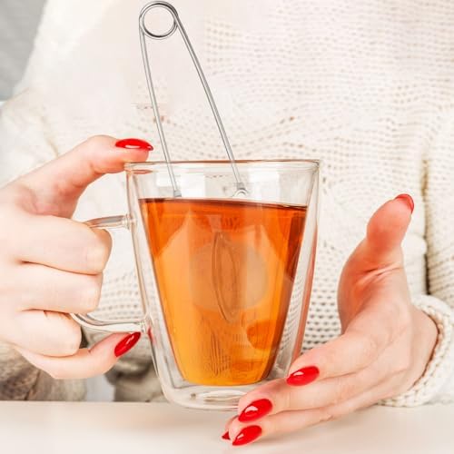 Yinder 40 Pcs Snap Ball Tea Infuser Stainless Steel, Silver