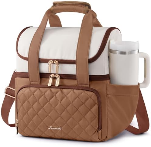 LOVEVOOK Insulated Lunch Box for Women,Large Double Deck Adult Lunch Bag