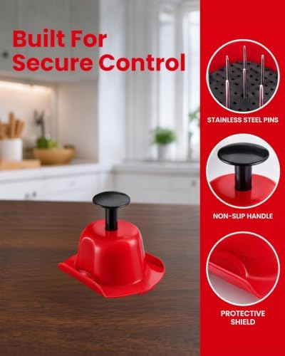 Kichvoe Mandoline Slicer Hand Guard Red Food Safety Finger Protector