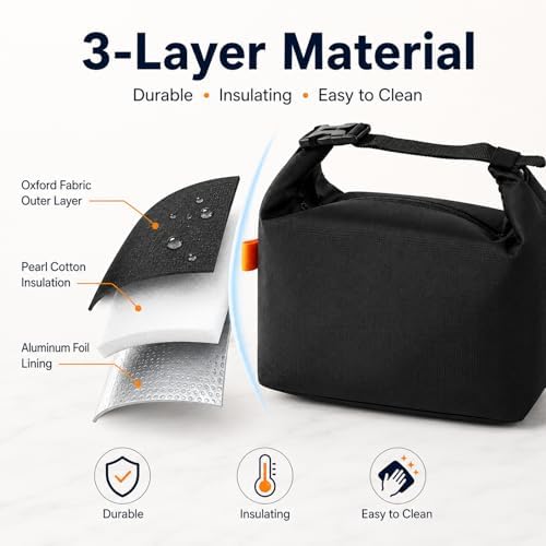Insulated Lunch Bag For Women, Reusable Lunch Box Tote Bags
