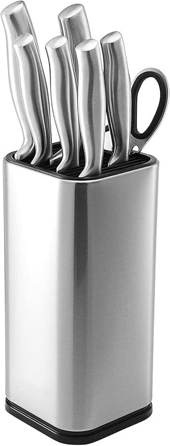 Kitchen Knife Holder,Stainless Steel Universal Knife Block Holder,Edge-Protect Knife Storage Organizer,Space-Saving Knife Storage Countertop, Slotless Knife Holder Storage for Kitchen Counter