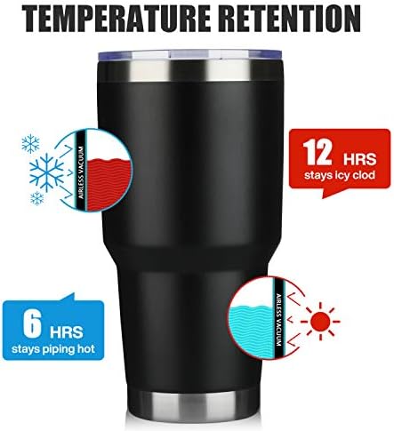 MEWAY 30oz Tumbler Double Wall Vacuum Insulated Travel Mug, Stainless Steel Tumbler with Lid, Durable Powder Coated Insulated Coffee Cup for Cold & Hot Drinks (MIX,4 PACK)