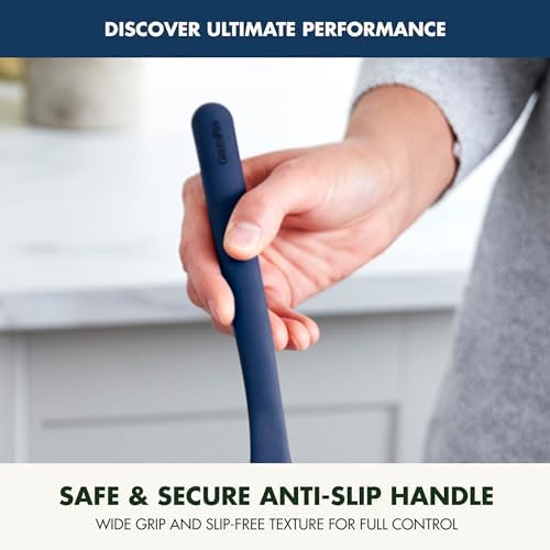 GreenPan Platinum Silicone Slotted Spoon, Oxford Blue