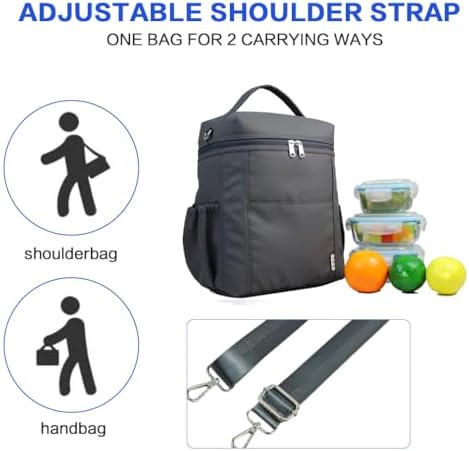NOL Insulated Lunch Bags for Women Cooler Bag Lightweight Nylon Waterproof Lunch Box for Work