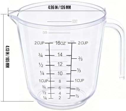 DOTINGHUX Measuring Cup, 2 Cup, Clear