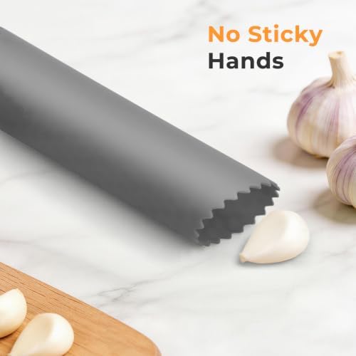 Silicone Garlic Peelers Skin Remover Roller Tube(Green,Gray)