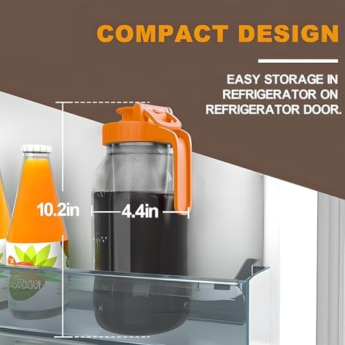 JunVpic Cold Brew Coffee Maker, 64 oz Glass Mason Jar Pitcher