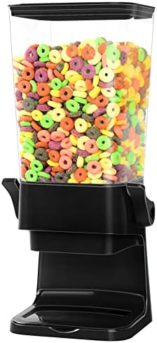 Cereal Dispenser Countertop Dual Dry Food Dispenser (Black,1PC)