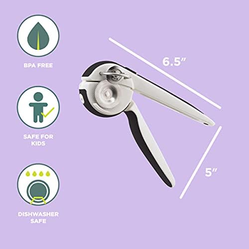 Chef'n EzSqueeze One-Handed Can Opener (Black and Meringue)