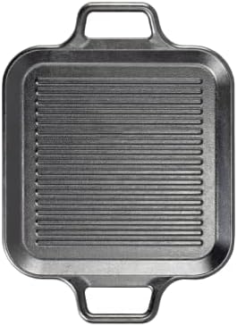 Lodge BOLD Pre-Seasoned Cast Iron Grill Pan with Loop Handles, 12 Inches