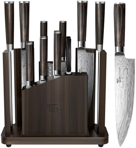 SYOKAMI 15-Piece Kitchen Knife Set with Magnetic Block, New for 2026