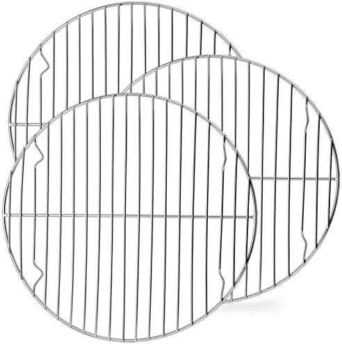 P&P CHEF Round Cooking Rack, Cooling Rack for Steamer, 10.5”, Silver