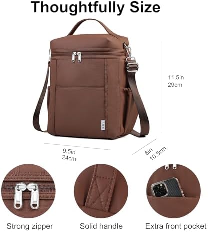 NOL Insulated Lunch Bags for Women Cooler Bag Lightweight Nylon Waterproof Lunch Box for Work
