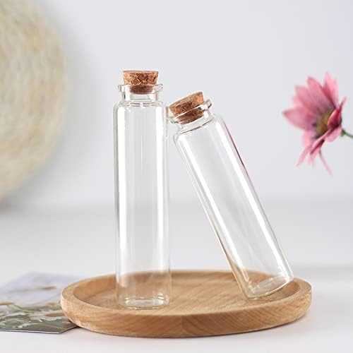 TOBWOLF 12PCS 50ml / 1.7oz Glass Spice Bottles, Silica Glass Seasoning Jars with Cork, Empty Spice Containers Seasoning Bottles, Small Spice Containers Organizer for Home Kitchen, Outdoor Camping, BBQ