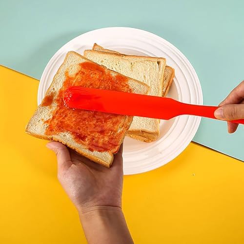5 Pcs Silicone Jar Spatulas,Sourdough Spatula with Long Handle,Cake Cream Butter Spatulas(5 Pcs)